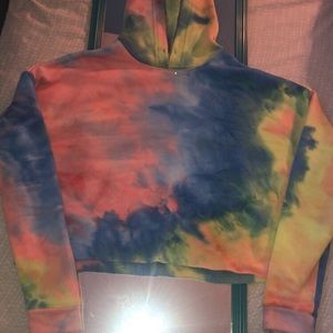Tie dye cropped hoodie